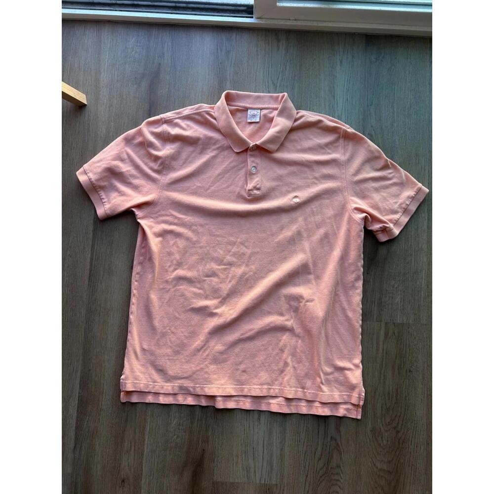 Brooks Brothers 346 Vintage Golf Polo Shirt Salmon Short Sleeve Mens Size XXL